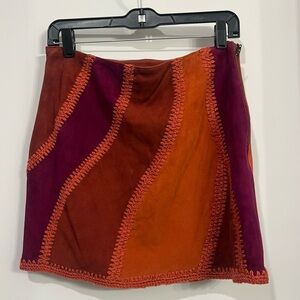 Colorful Patchwork Women's Skirt Free People